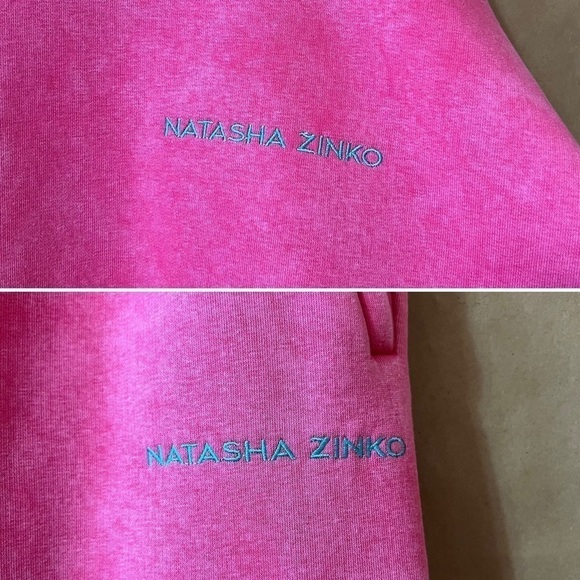 Natasha Zinko Sweat Set Embroidered Pig Elephant Sweatshirt Joggers Pink Size XS - Picture 9 of 16